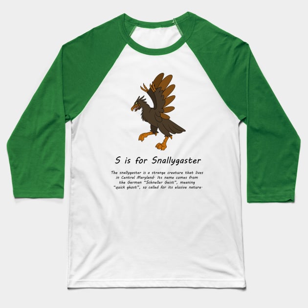 Snallygaster Baseball T-Shirt by possumtees